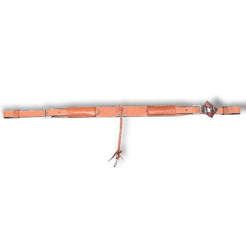 Accessoire équitation Western Selle Flanc Arrière (corde De Flanc) En Cuir Usiné Motif Floral - Pour équitation Western - Neuf Flanc Arrière Selle Western