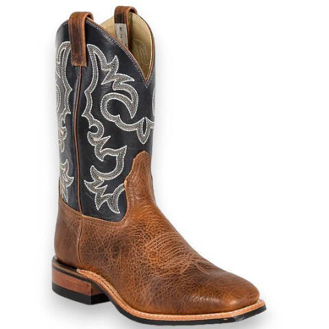 Canada West Brahma Mens Botero Azule Roper Boots - The Horse Barn